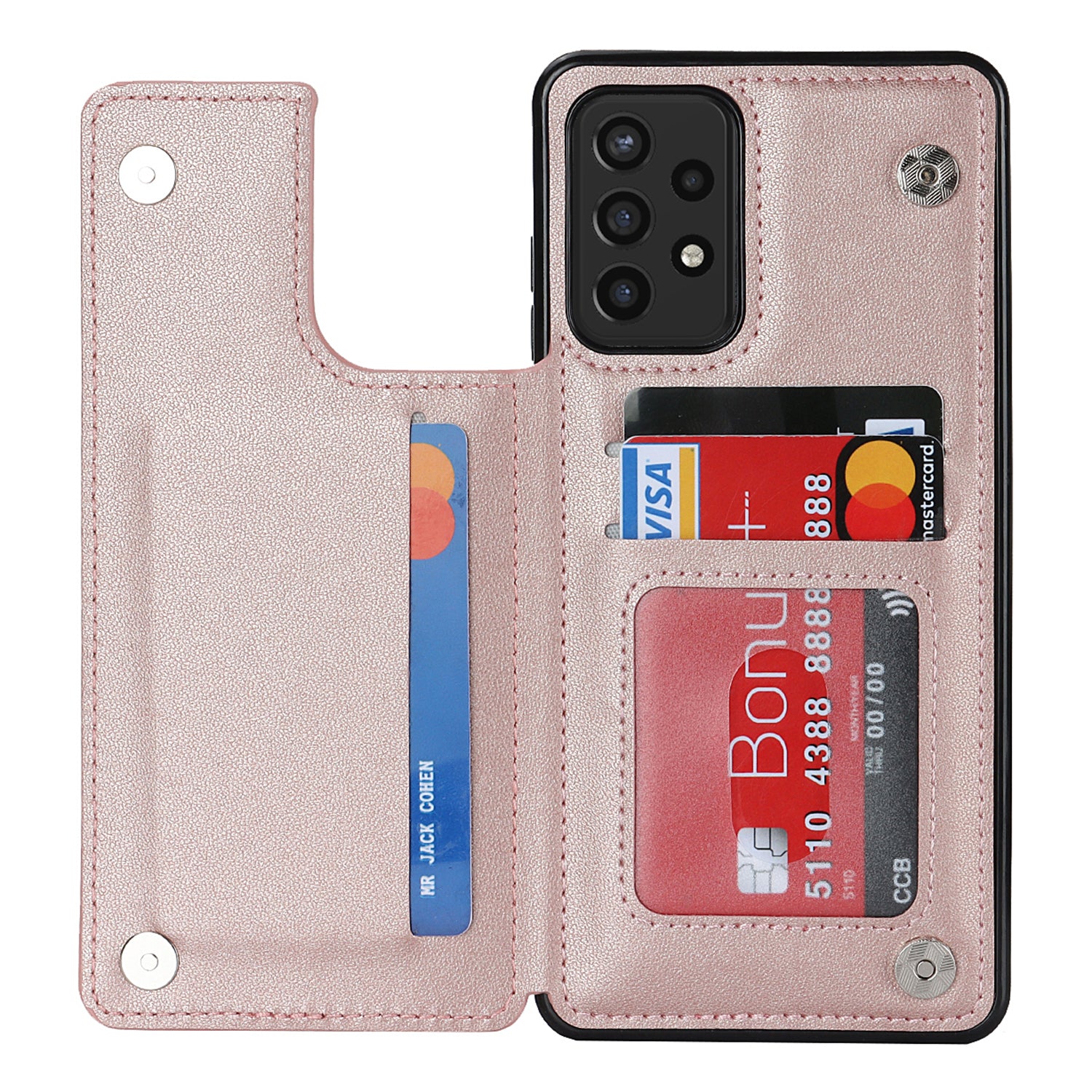 For Samsung Galaxy A52 4G / 5G / A52s 5G RFID Blocking Phone Case Card Holder Leather TPU Kickstand Cover For Samsung Galaxy A52 4G / 5G / A52s 5G RFID Blocking Phone Case Card Holder Leather TPU Kickstand Cover